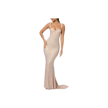 OH POLLY Idalia Evening Dress Women's Champagne/Champagne