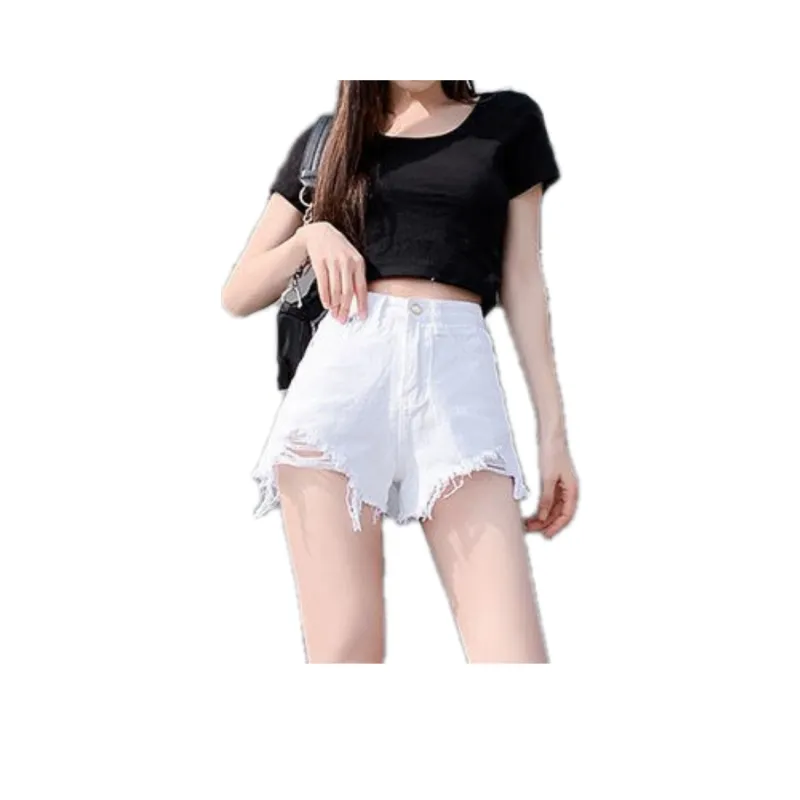 Shuhao Bai Denim Shorts Women's Black-12