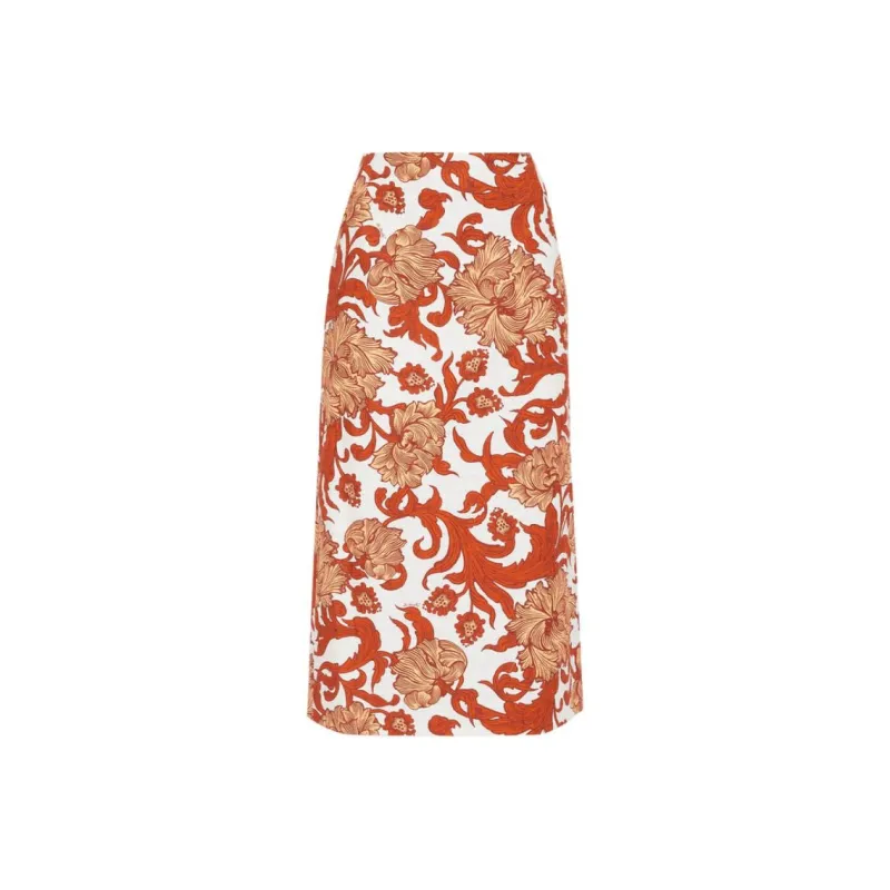 La DOUBLEJ. Floral print High waisted Pencil Skirt-0