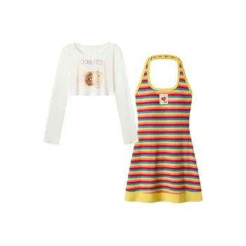 DOSOHEB Skirt Set Women's Two Piece Set[Cover Up+Dress]