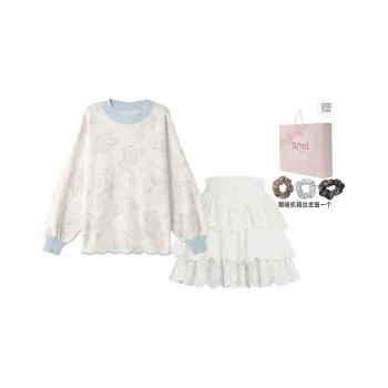 SNBL Two Piece Skirt Sets Women's Sweater+Skirt