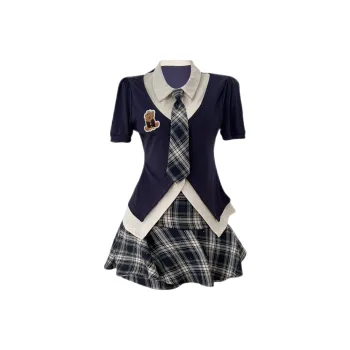 Udon House Skirt Set Women's Blue