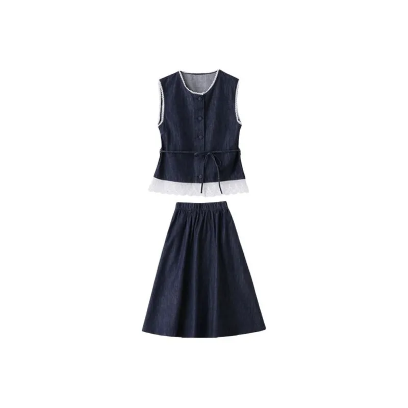 HUINIAN Skirt Set Women's Dark Blue-0