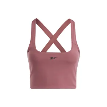 Reebok Yoga Peached Crop Top Sport Vests Women's Burgundy
