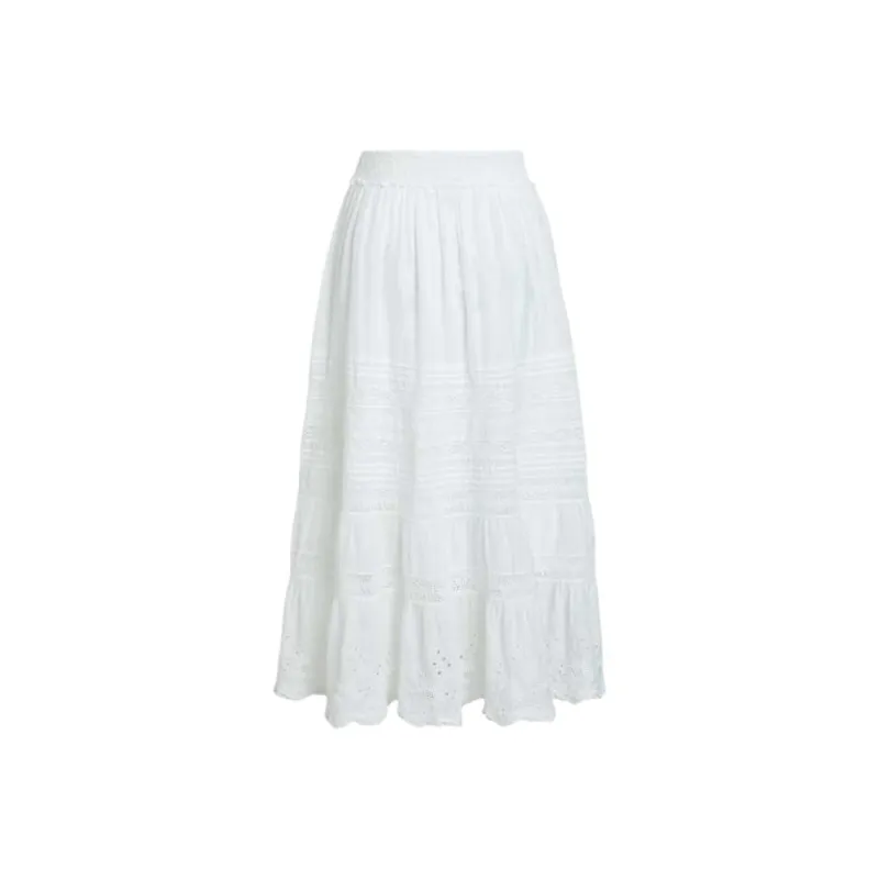 Polo Ralph Lauren SS25 Casual Long Skirt Women's White-0