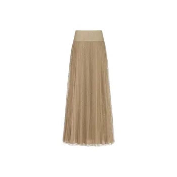 DIOR SS25 Casual Long Skirt Women's Gold