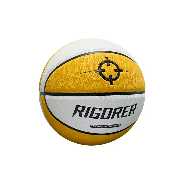 RIGORER RG600X Collection PU Basketball White Yellow Size 7 Ball Training Competition Unisex-2