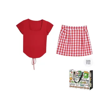 Dippanis Two Piece Skirt Sets Women's