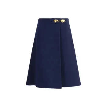 Valentino Logo Engraved A Line Skirt