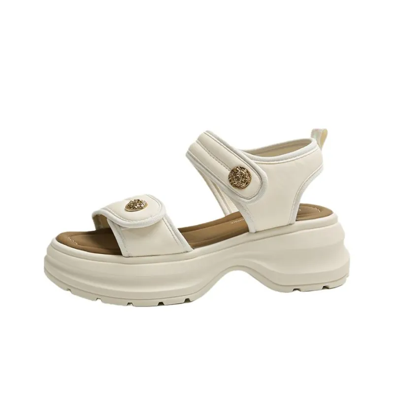 BBMTR Beach Sandals Women's Beige/Black/Khaki-0