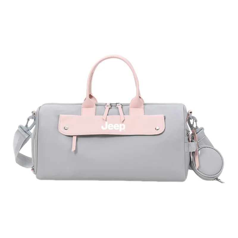Jeep Oxford Gym Bag Tubas Women's Gray & Pink-0