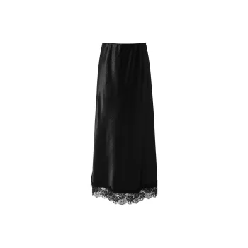 3COLOUR Casual Long Skirt Women's Classic Black