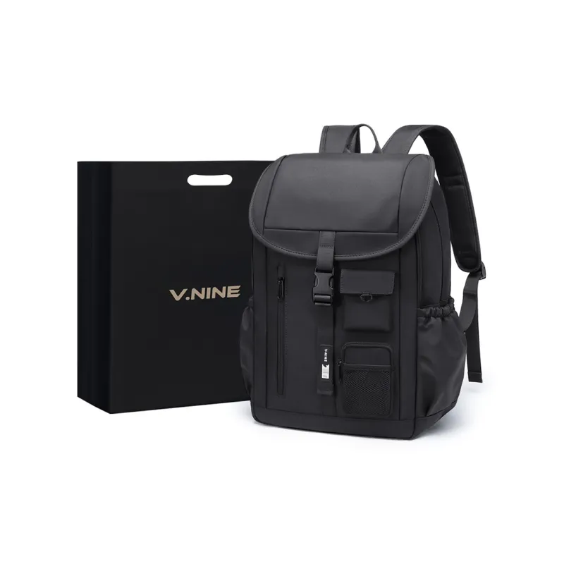 V.NINE Fabric Backpack Regular Unisex Khaki/Obsidian Black-10