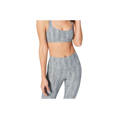 Lululemon Free To Be Bra Sports Underwear Women's Silver White Jacquard