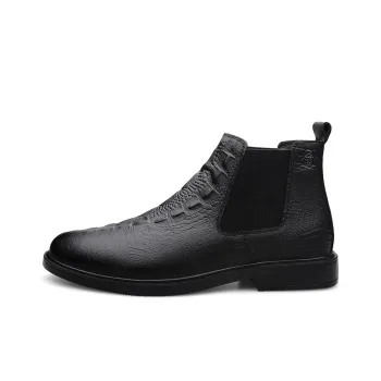 LAORENTOU Short Chelsea Boots Men's Black