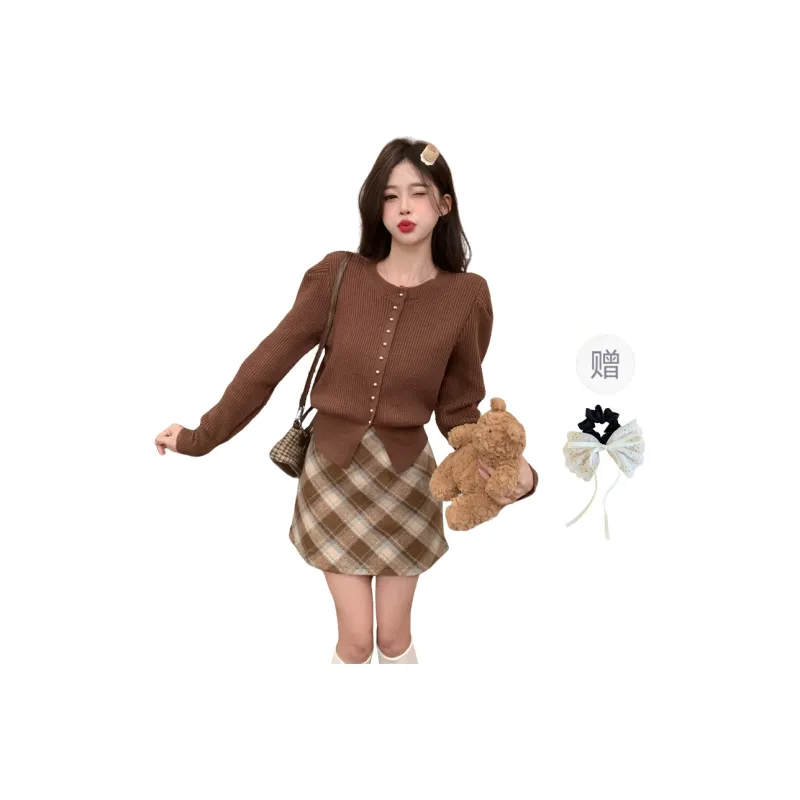 PAVEA Two Piece Skirt Sets Women's-3