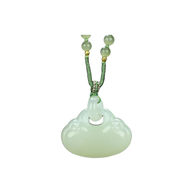 Zhen Yu Zhen Pin Pendants Pale Greenish White Jade Unisex-0