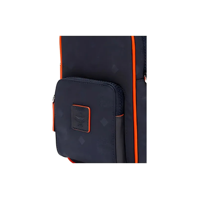 MCM Klassik Visetos Nylon Camera Bag Shoulder Bag Crossbody Bag Mini Men's Navy Blue-3