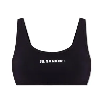 JIL SANDER + Logo Printed Bikini Top