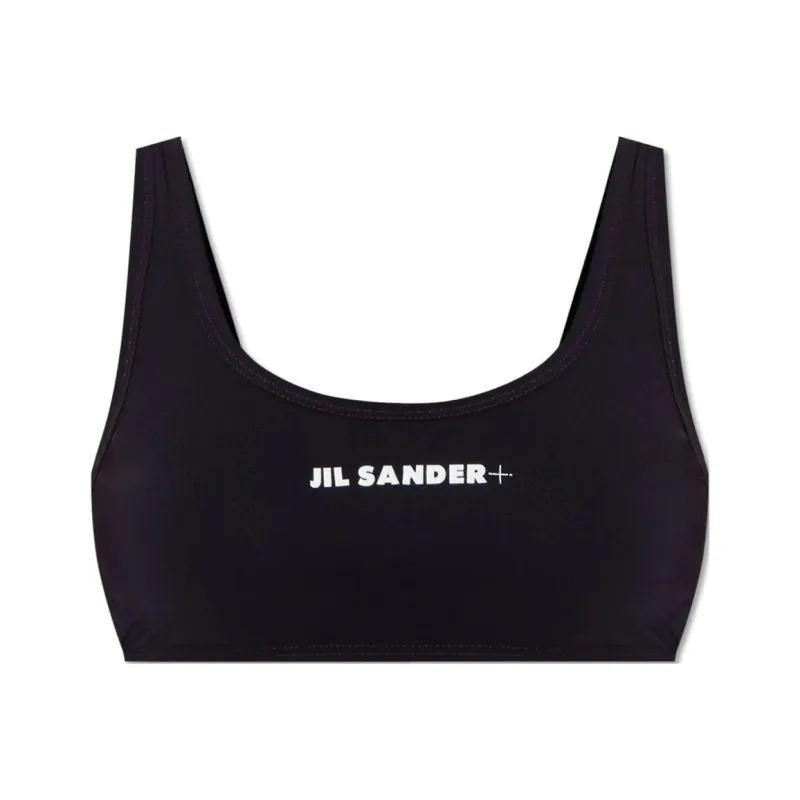 JIL SANDER + Logo Printed Bikini Top-0