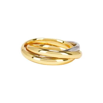 LUV AJ Brass Rings Women's Gold