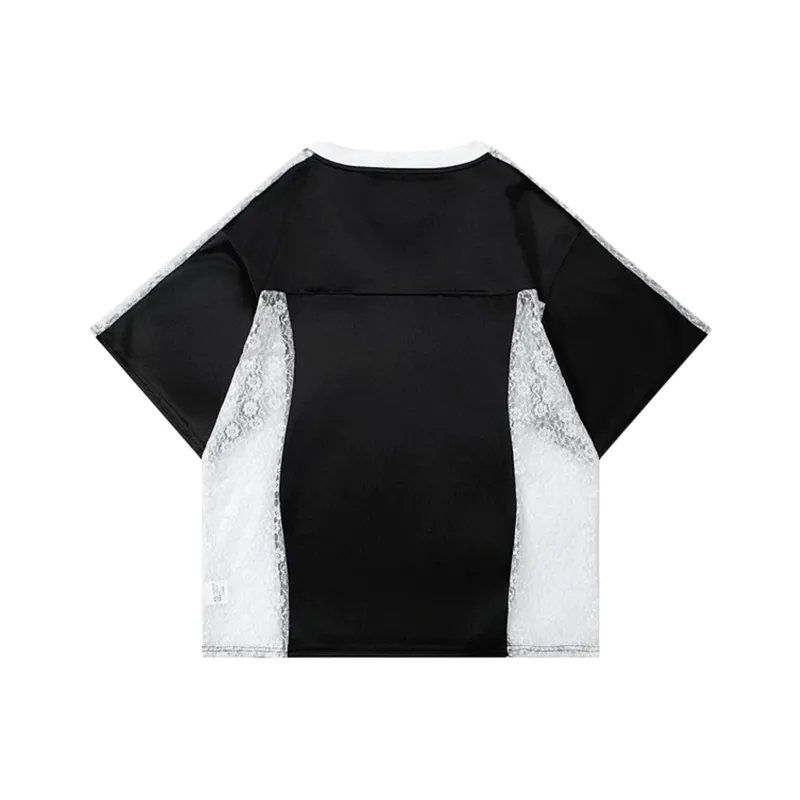 LESS BEARS Drop Shoulder Sleeve T Shirt Women's-5