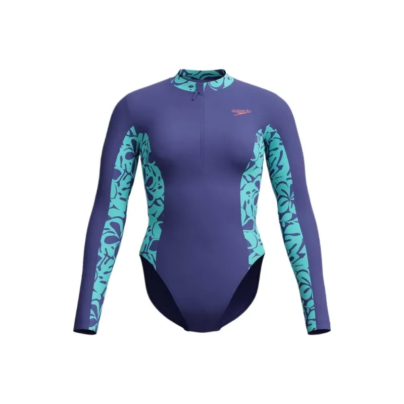 Speedo One piece Swimsuit Women's Blue Green-0