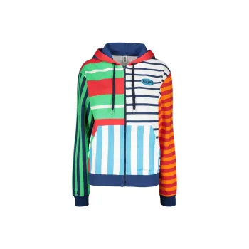 MOSCHINO Striped Zip up Hoodie