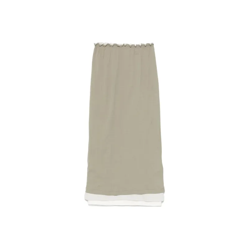 JIL SANDER + Cotton Midi Skirt-0