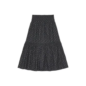 GANNI Floral print Smock Maxi Skirt