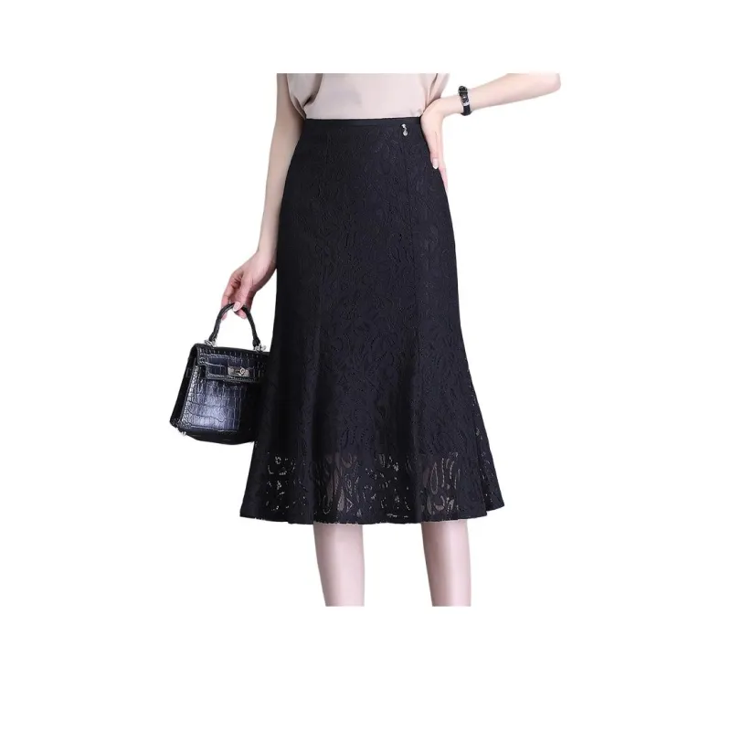 La Chapelle Casual Long Skirt Women's Black-0