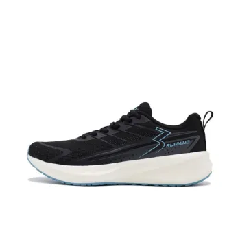 361° Cushioning Slip Resistant Low Top Casual Training Sprint Running Shoes Men's Black Blue White