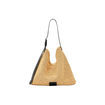 ALLSAINTS Paper Reed Shoulder Bag Women's Natural