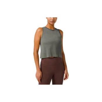 Lululemon Swiftly Breathe Sport Vests Women's Green Gray