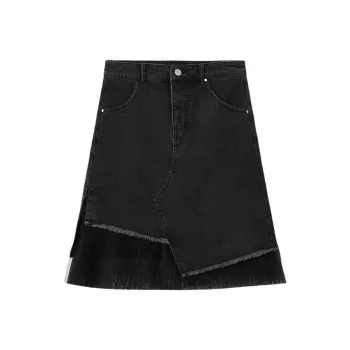 EICHITOO Denim Short Skirts Women's Dark Gray