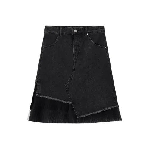 EICHITOO MOCO Denim Long Skirts Womens Light Blue Women's Dark Gray