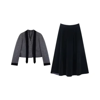 DianThia Skirt Set Women's Gray