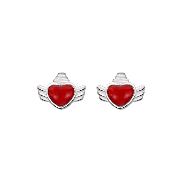 ALI THE FOX S999 Silver Stud Earrings Women's-7