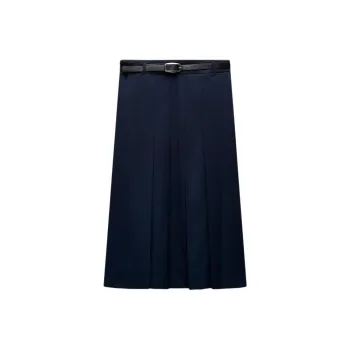 ZARA Trf Casual Long Skirts Women's Blue
