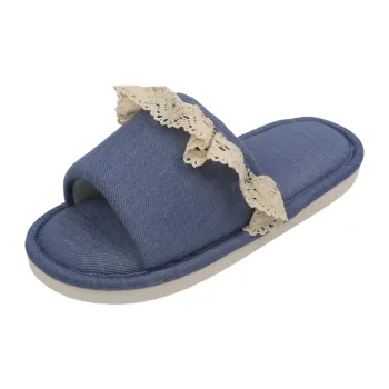 Thin Strips Slide Slippers Women's, Light Blue
