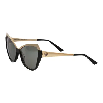 Frankie Morello Acetate Cat Eye Sunglasses Women's Black