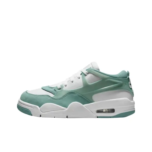 Jordan Air Jordan 4 Anti Slip Wear Resistant Low Top Vintage Basketball Shoes Women's White Green