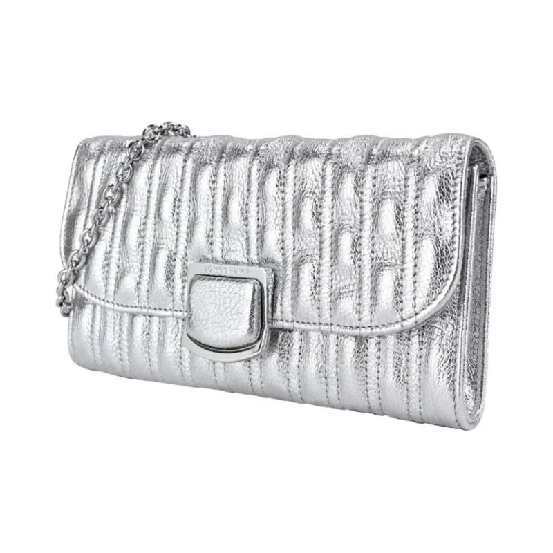 LONGCHAMP Brioche Leather Wallet on chain-1