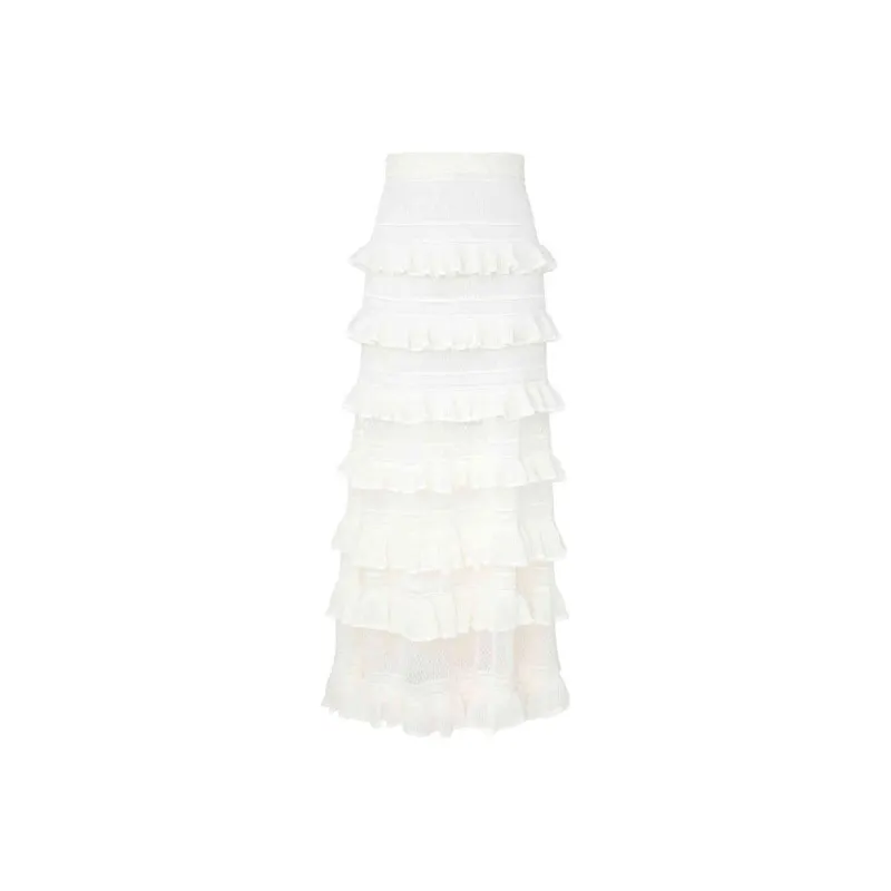 Zimmermann Illuminate Lace Frill Skirt-0