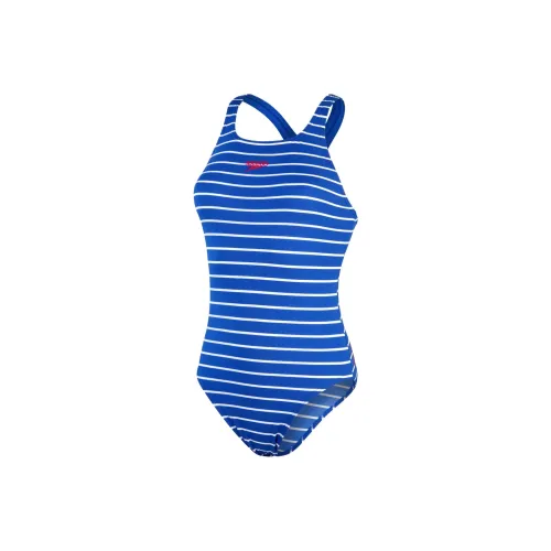 Speedo ECO Endurance+ Printed Medalist Swimsuit One-piece Swimsuit Women's Blue