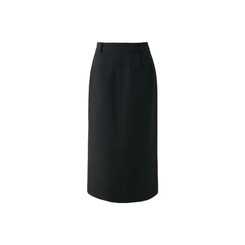 3COLOUR Casual Long Skirt Women's Classic Black-0