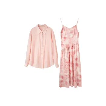 SENTUBILA Skirt Set Women's Soft Pink