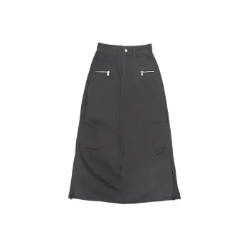 KYKW Casual Long Skirts Women's Gray