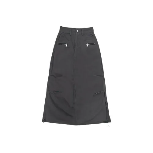 KYKW Casual Long Skirts Women's Gray