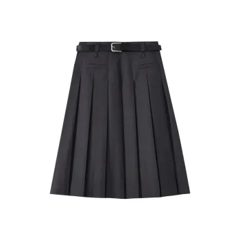 SHUIYUNJIAN Casual Long Skirts Women's Dark Gray